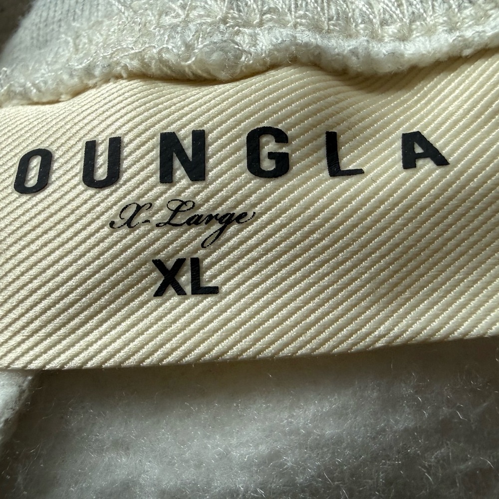 YoungLA Light Gray Thick Cotton Blend Joggers XL NWOT - Picture 3 of 3